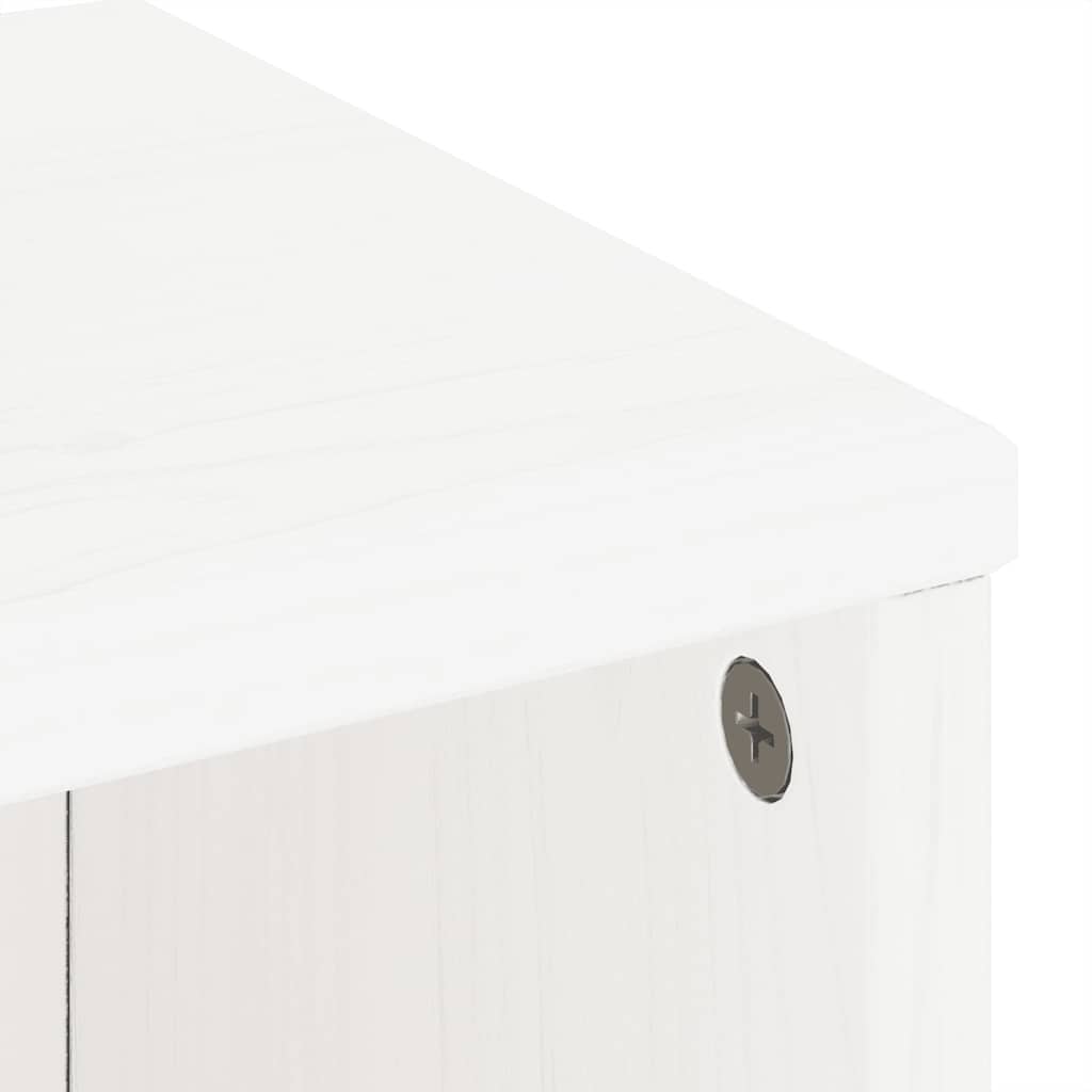 Meubles TV 5 pcs avec rangement ODDA blanc bois de pin massif