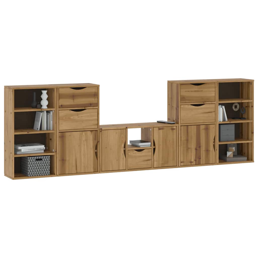 Meubles TV 5 pcs avec rangement ODDA bois de pin massif Meubles TV vidaXL