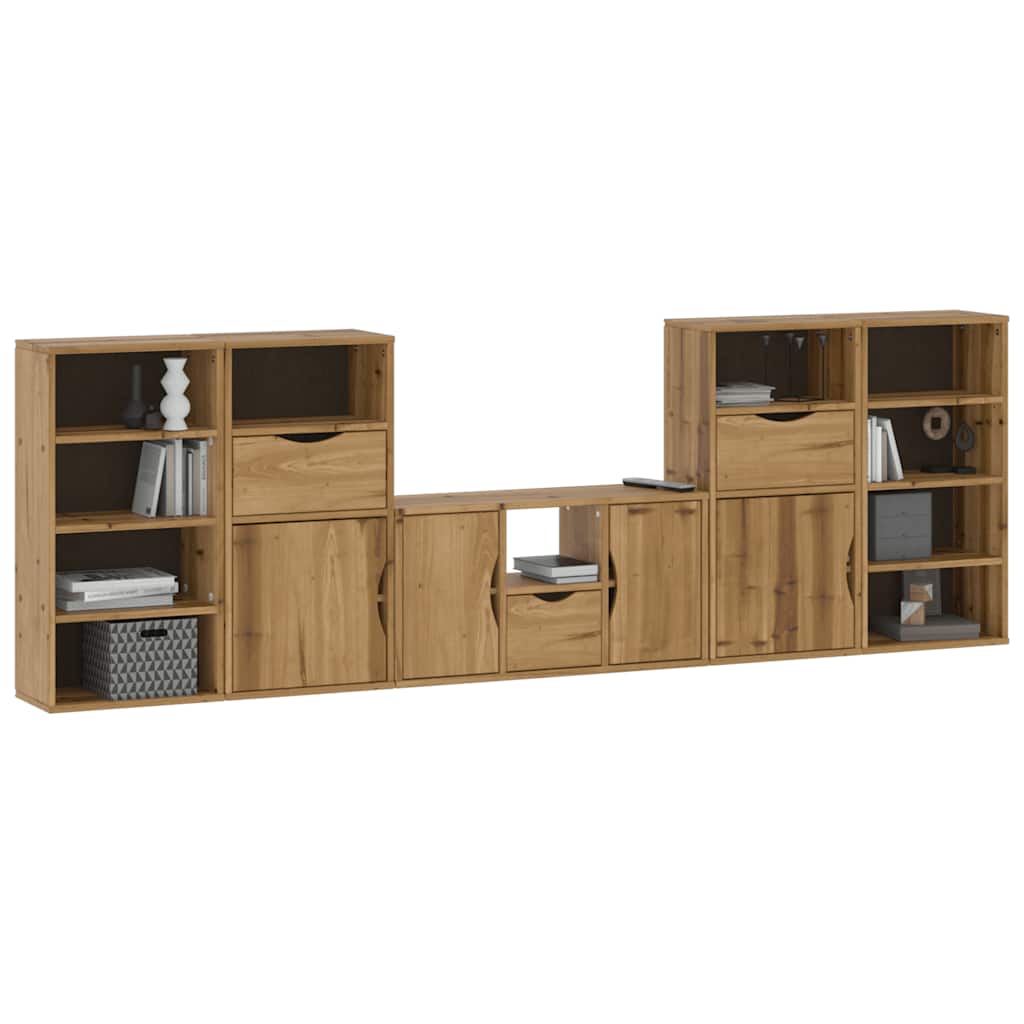 Meubles TV 5 pcs avec rangement ODDA bois de pin massif Meubles TV vidaXL