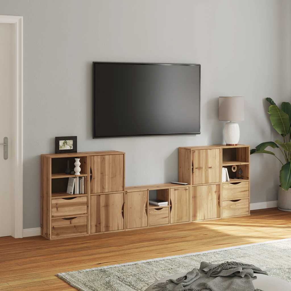 Meubles TV 5 pcs avec rangement ODDA bois de pin massif Meubles TV vidaXL