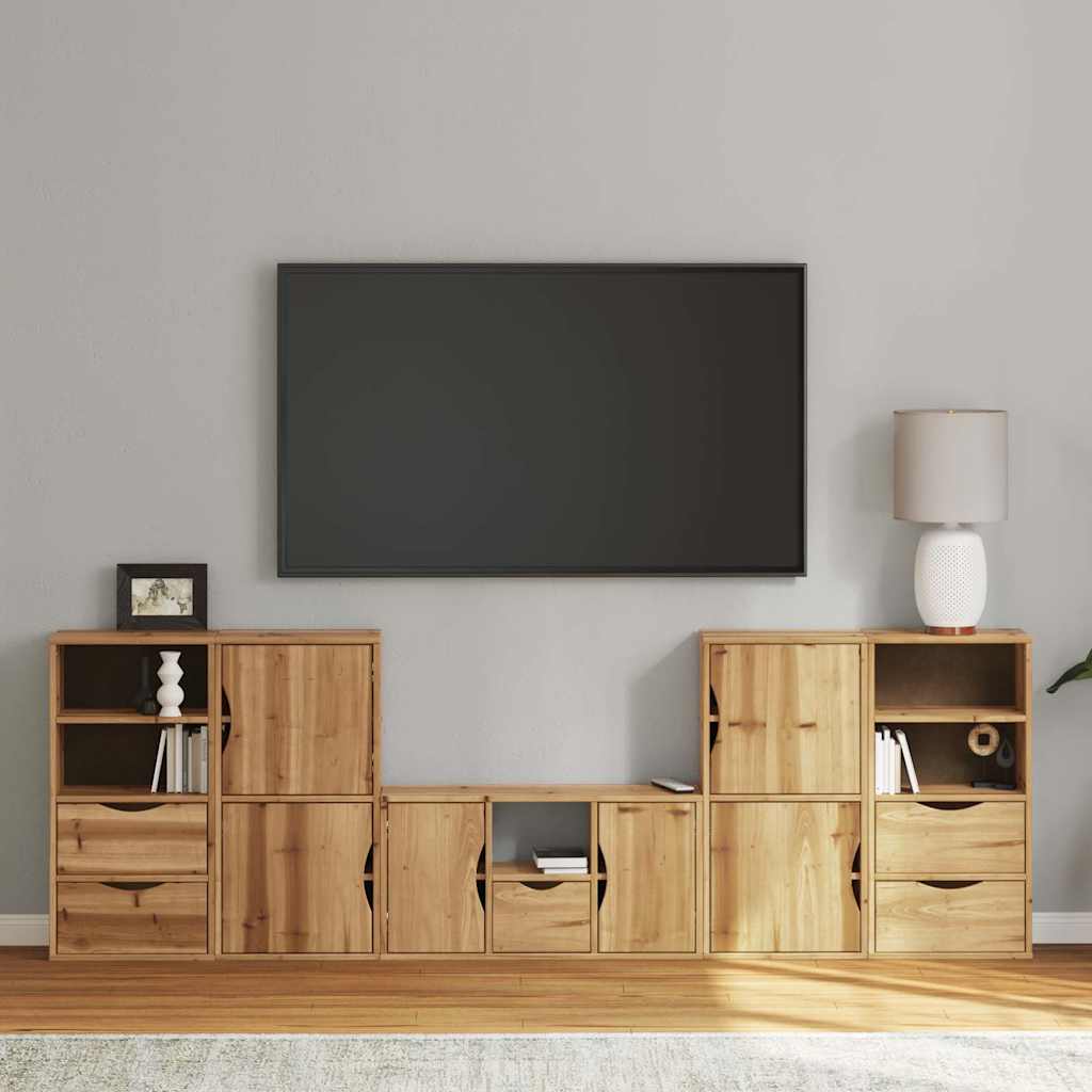 Meubles TV 5 pcs avec rangement ODDA bois de pin massif Meubles TV vidaXL