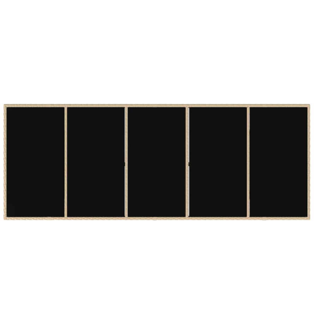 Ensemble de salle à manger pour jardin 9 pcs Beige polyrotin