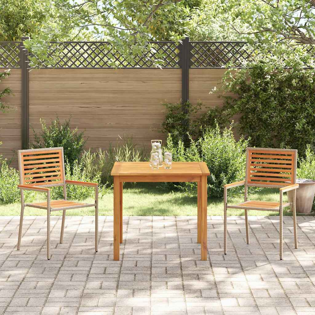 Ensemble de salle à manger pour jardin 3 pcs Beige - XIOS