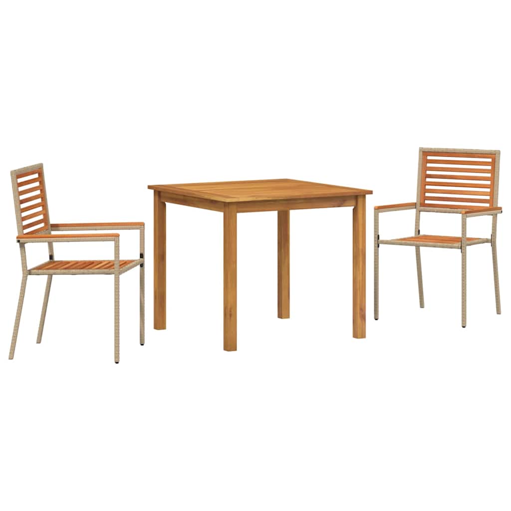 Ensemble de salle à manger pour jardin 3 pcs Beige - XIOS