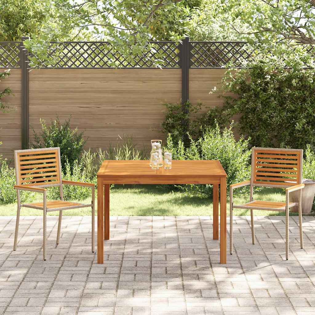 Ensemble de salle à manger pour jardin 3 pcs Beige - XIOS