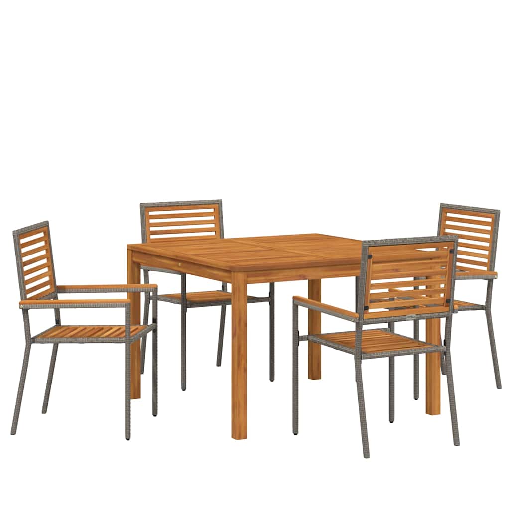 Ensemble de salle à manger pour jardin 5 pcs Gris - XIOS