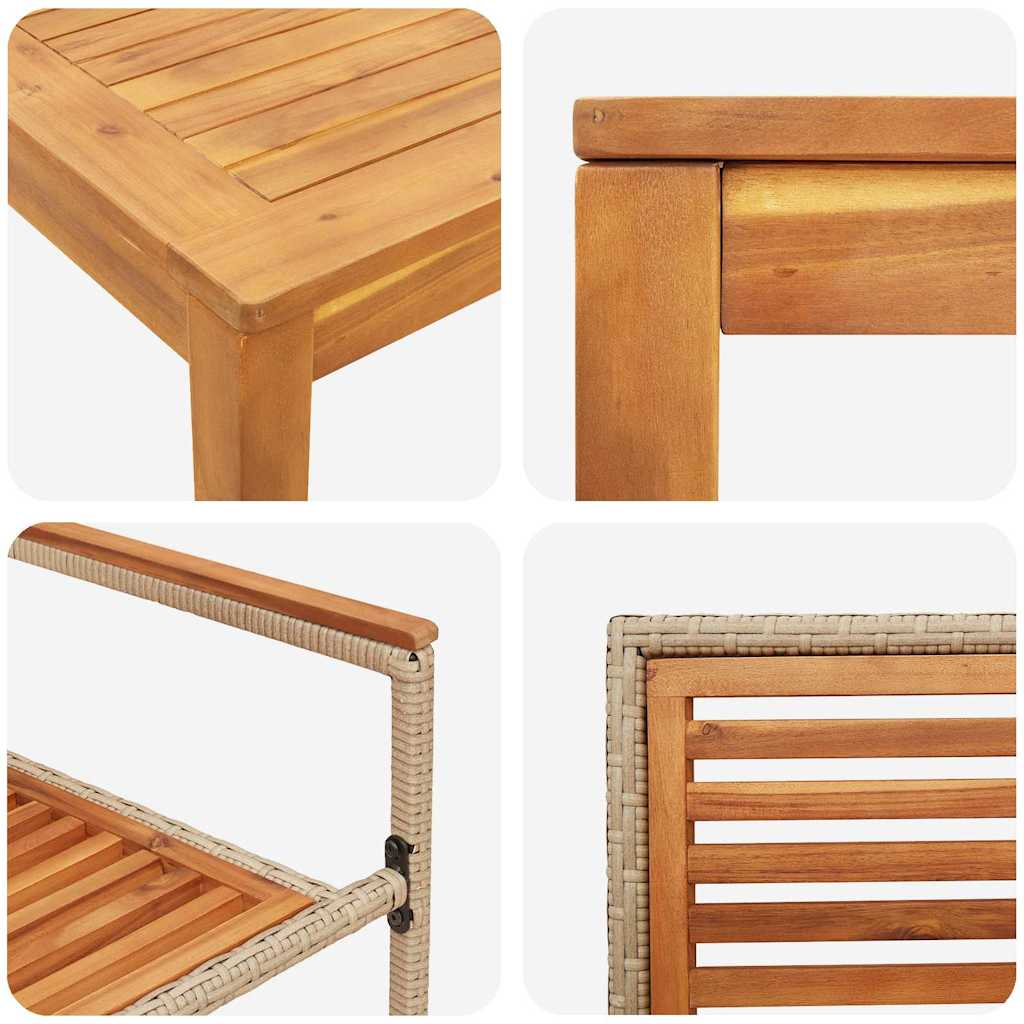 Ensemble de salle à manger pour jardin 5 pcs Beige - XIOS