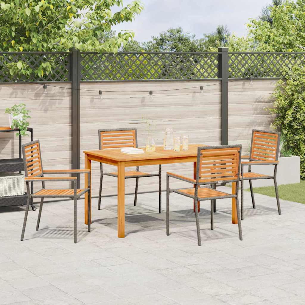 Ensemble de salle à manger pour jardin 5 pcs Gris - XIOS
