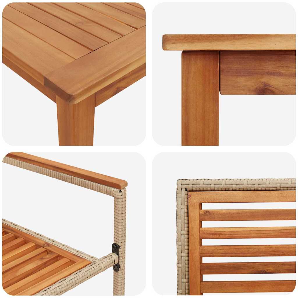 Ensemble de salle à manger pour jardin 9 pcs Beige - XIOS