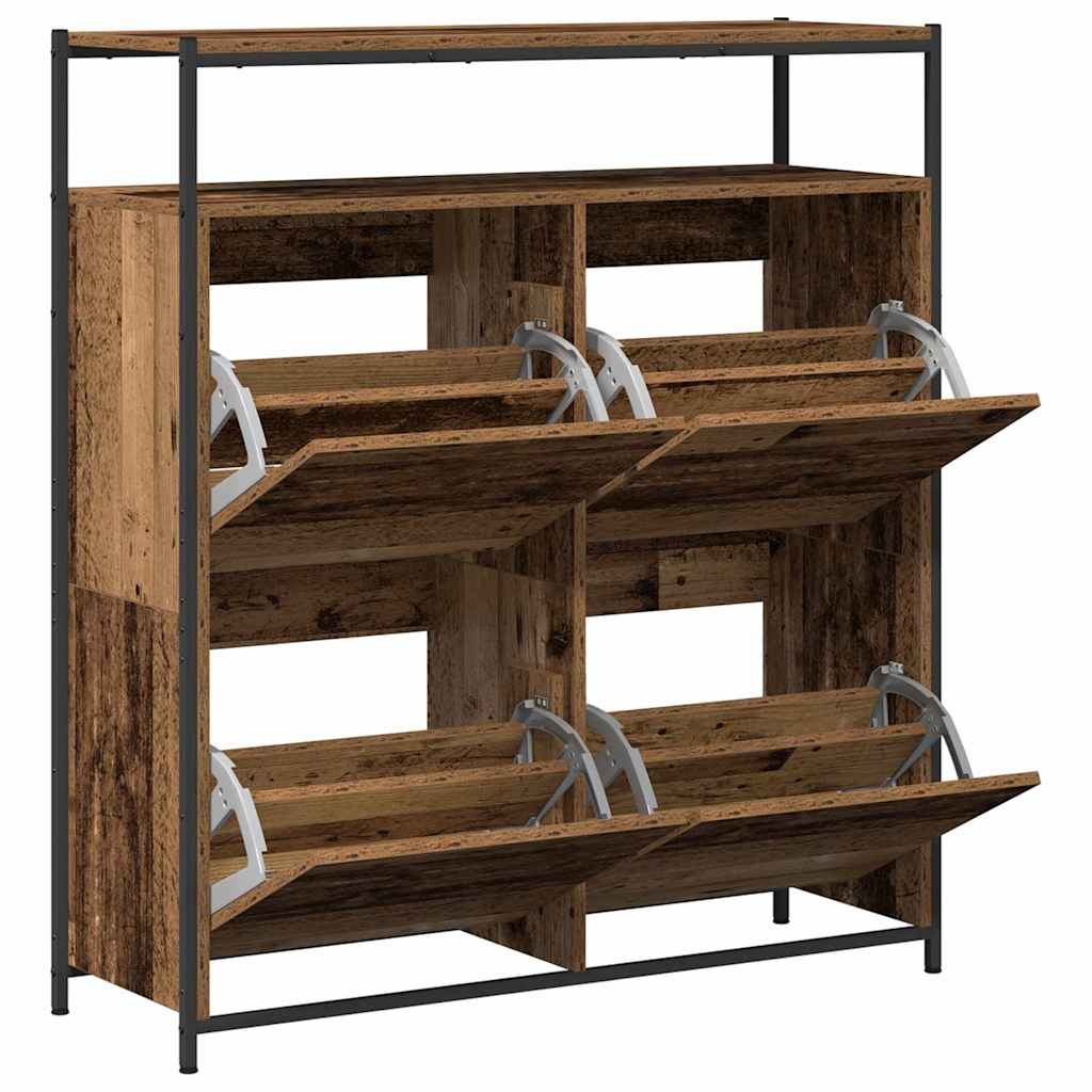 Armoire à Chaussures avec porte Bois Ancien 100 x 34 x 112 cm - XIOS