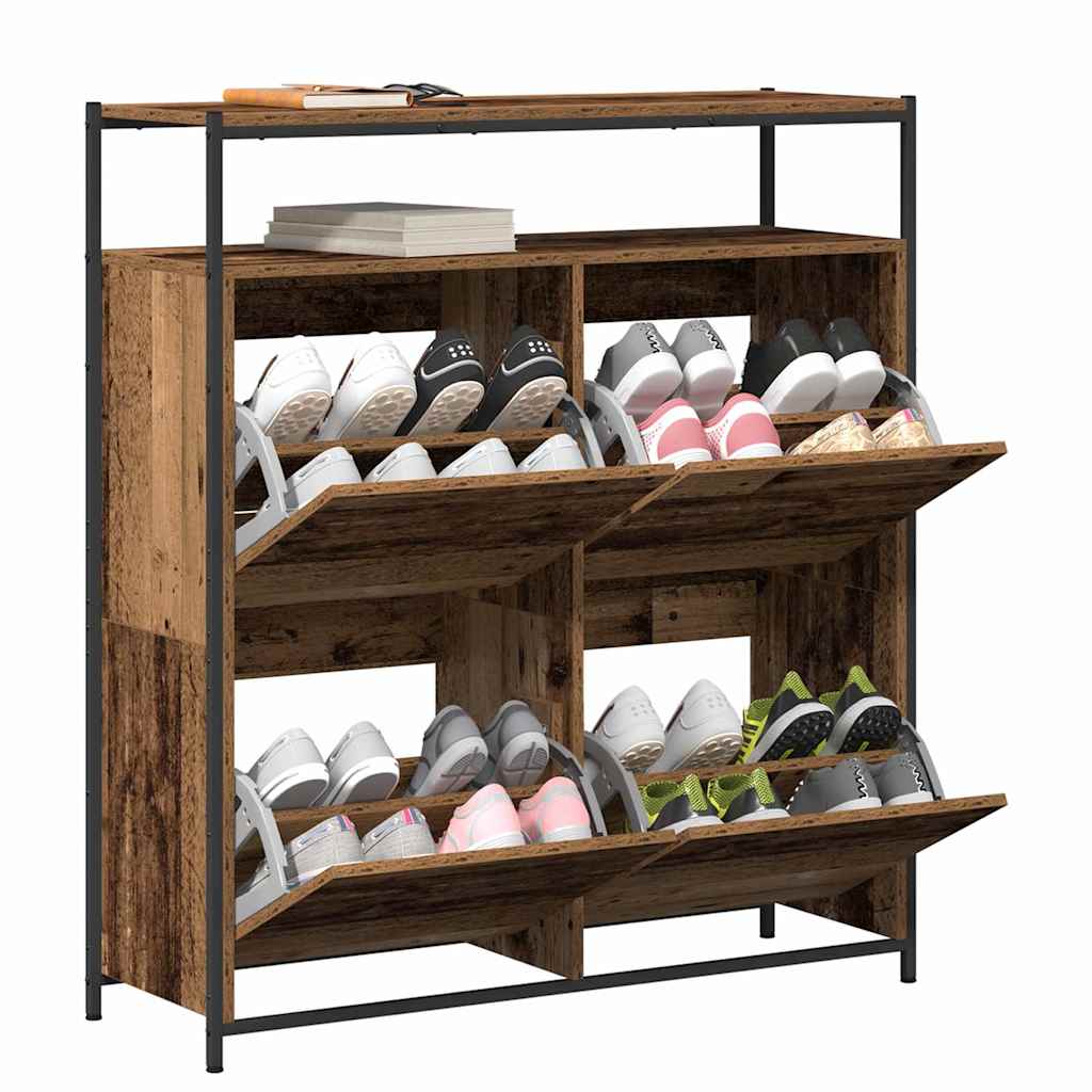 Armoire à Chaussures avec porte Bois Ancien 100 x 34 x 112 cm - XIOS