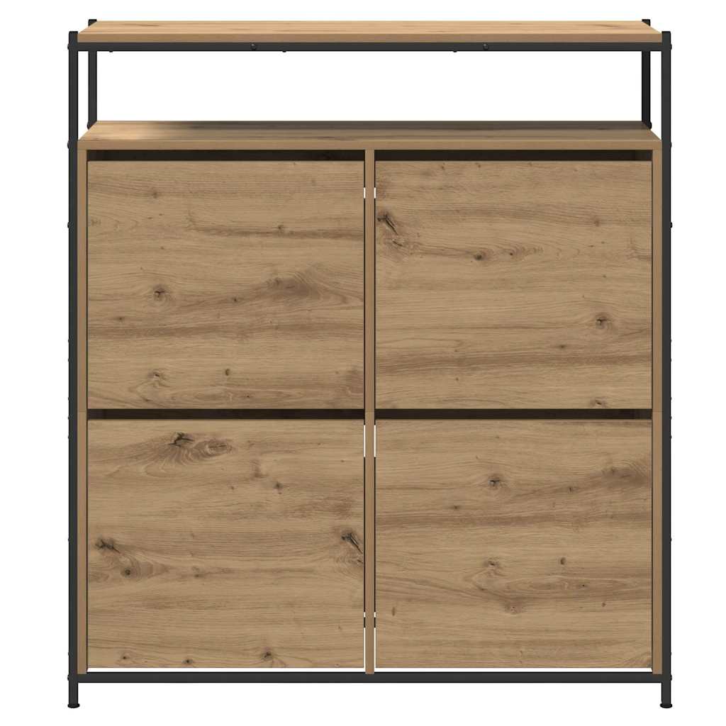 Armoire à Chaussures chêne artisanal 100 x 34 x 112 cm - XIOS