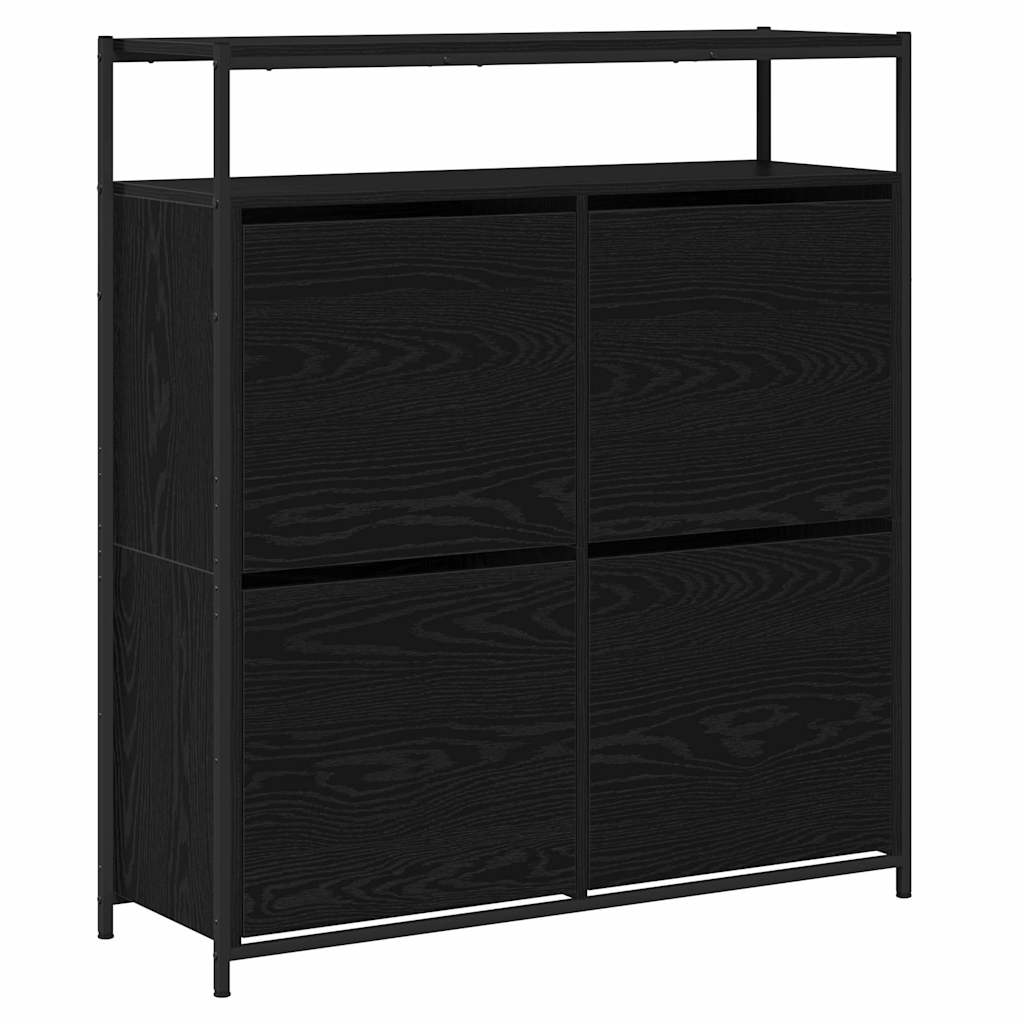 Armoire à Chaussures avec stockage Chêne noir 100 x 34 x 112 cm - XIOS