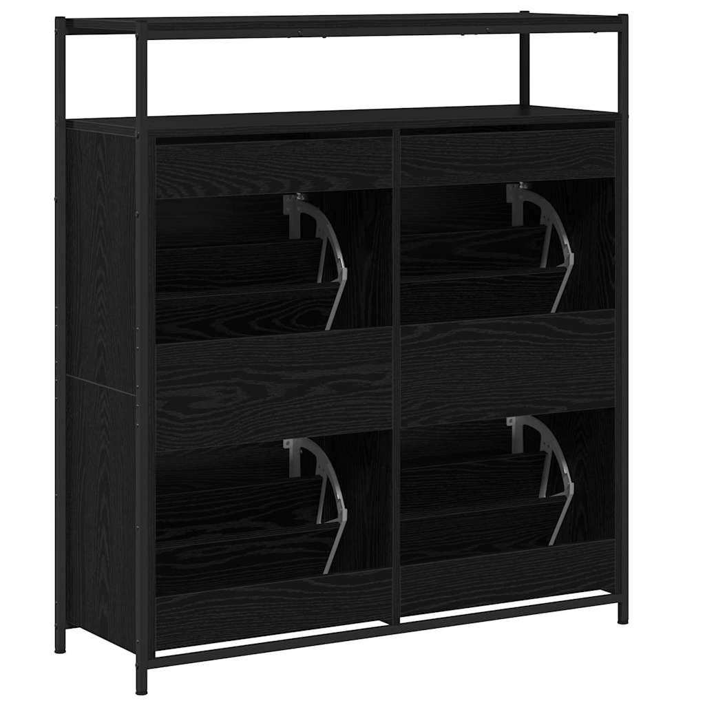 Armoire à Chaussures avec stockage Chêne noir 100 x 34 x 112 cm - XIOS
