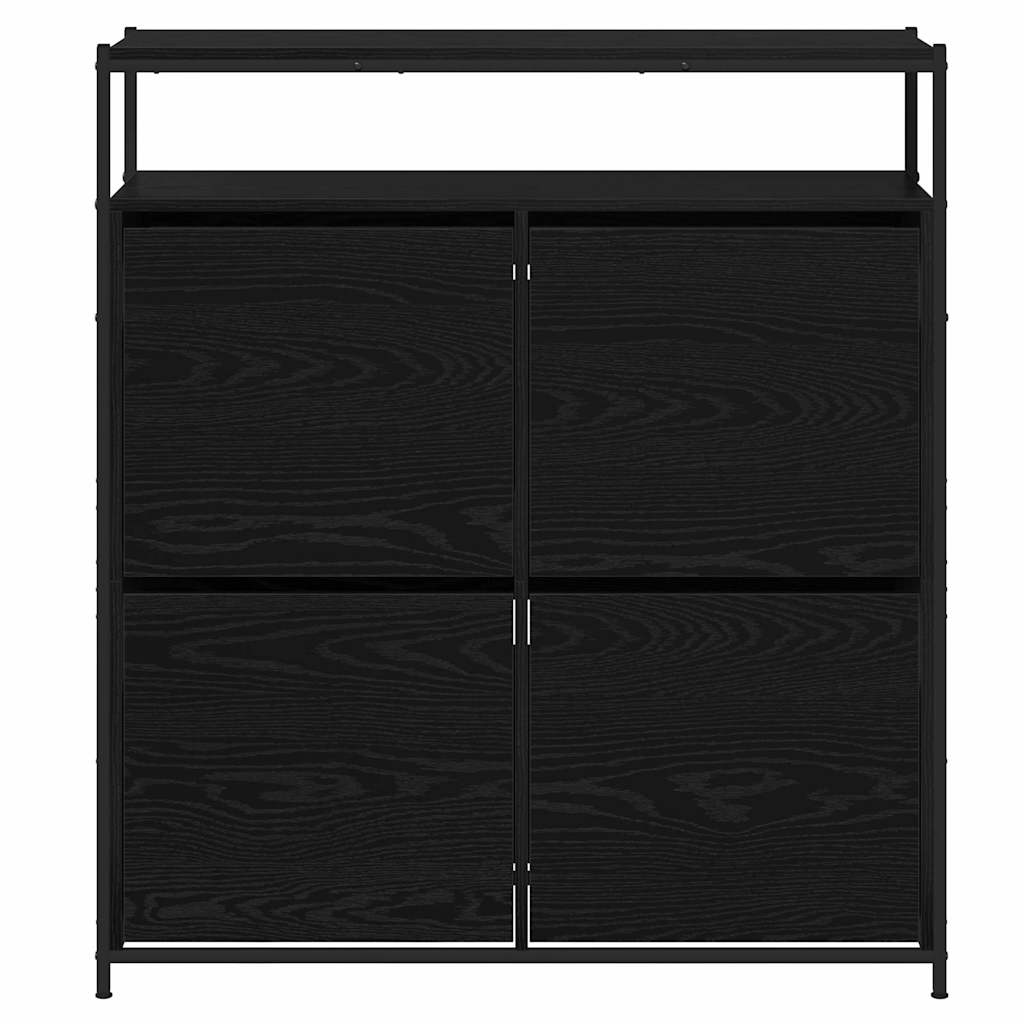 Armoire à Chaussures avec stockage Chêne noir 100 x 34 x 112 cm - XIOS