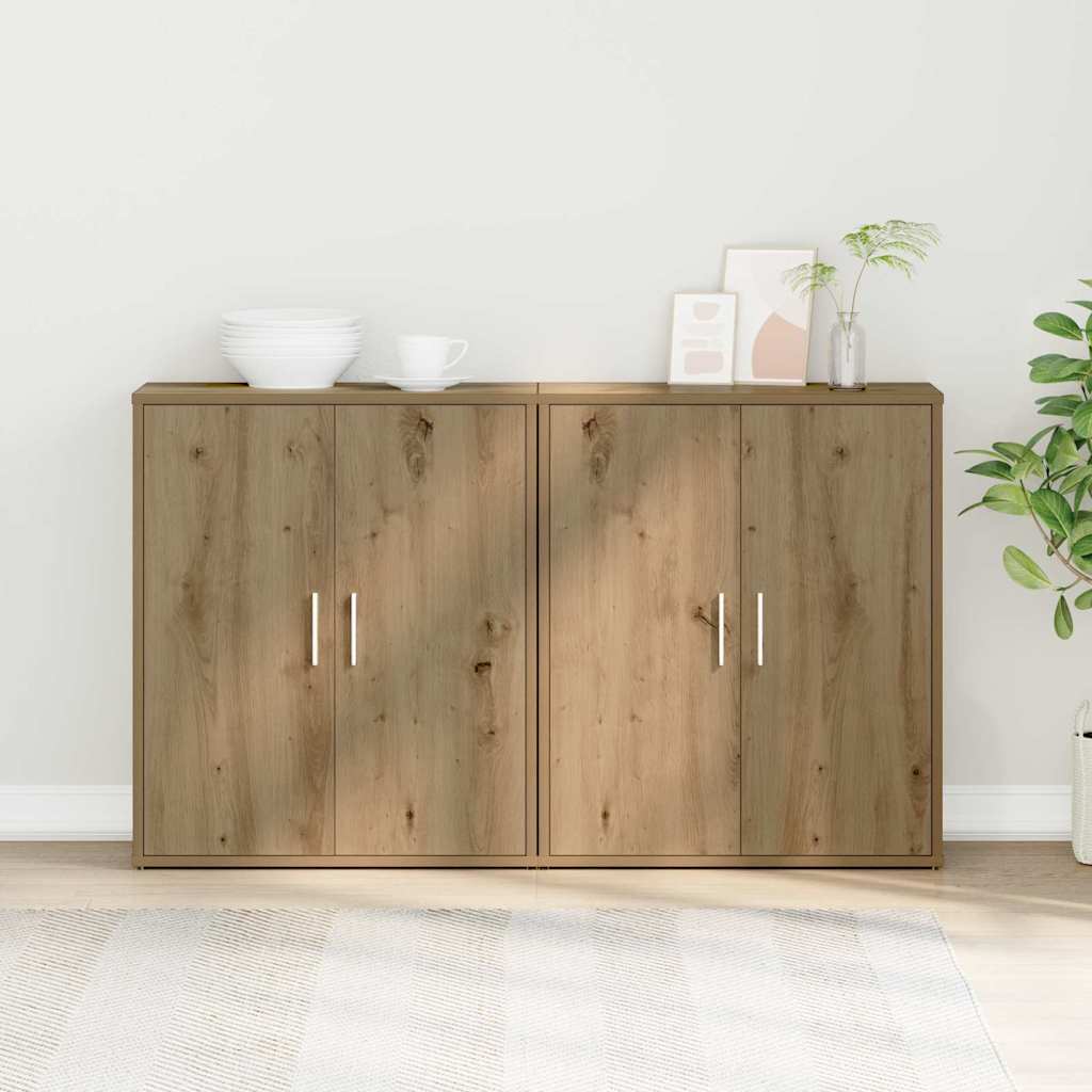 Haut Armoire 2 pcs chêne artisanal 60 x 31 x 70 cm - XIOS