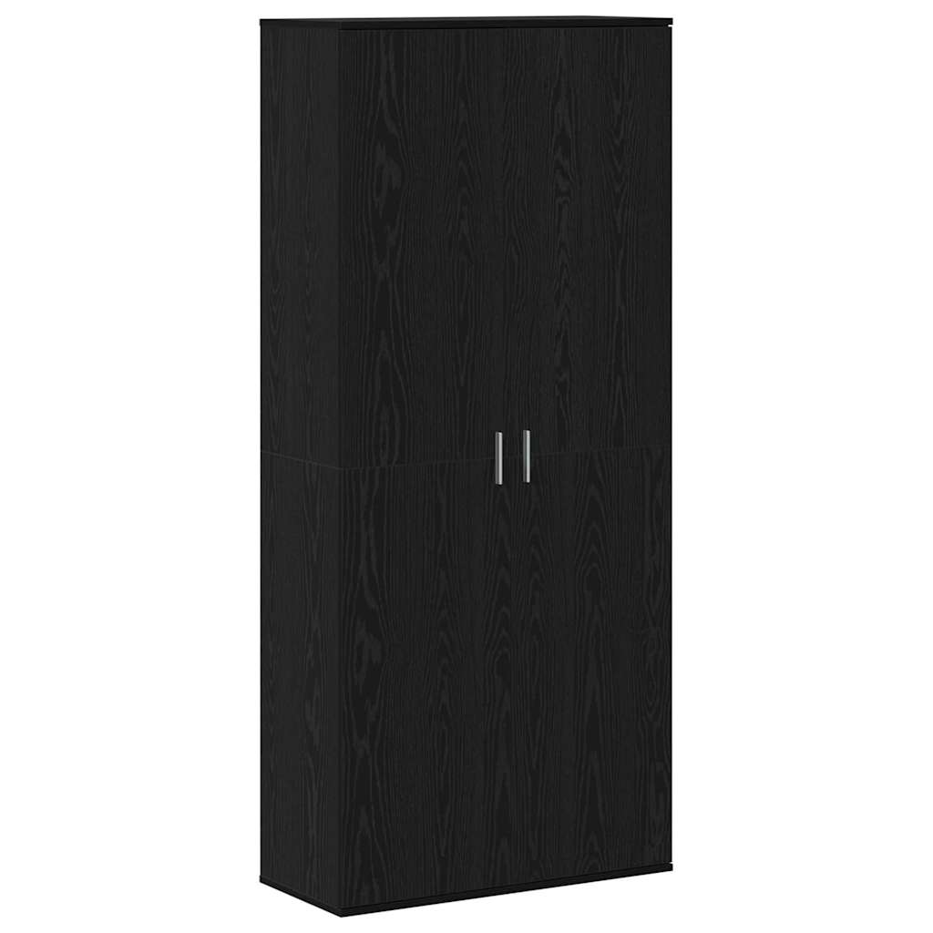 Buffet Chêne noir 80 x 35 x 180 cm Bois d'ingénierie