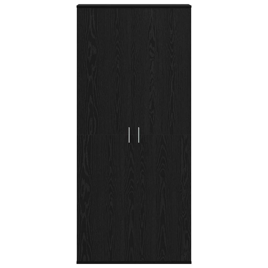 Buffet Chêne noir 80 x 35 x 180 cm Bois d'ingénierie