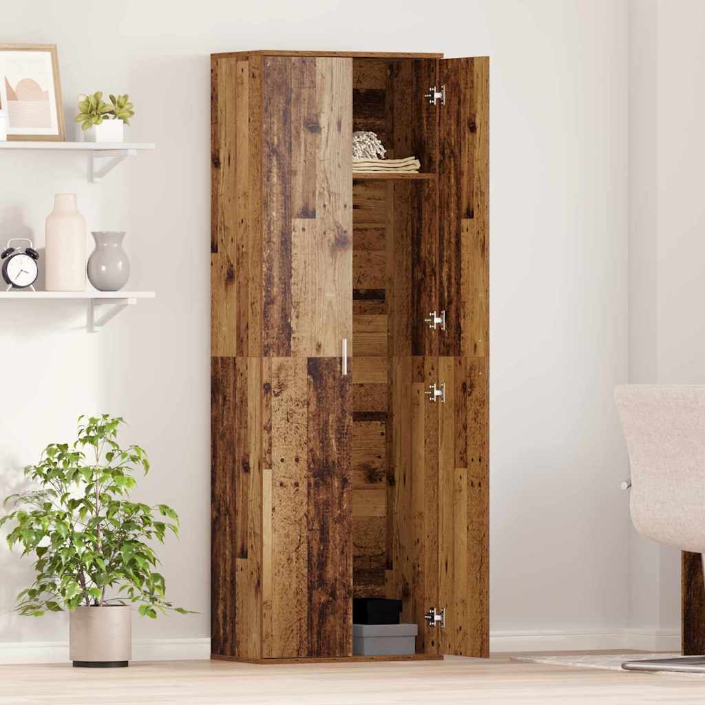 Highboard Bois Ancien 60 x 35 x 180 cm Bois d'ingénierie - XIOS