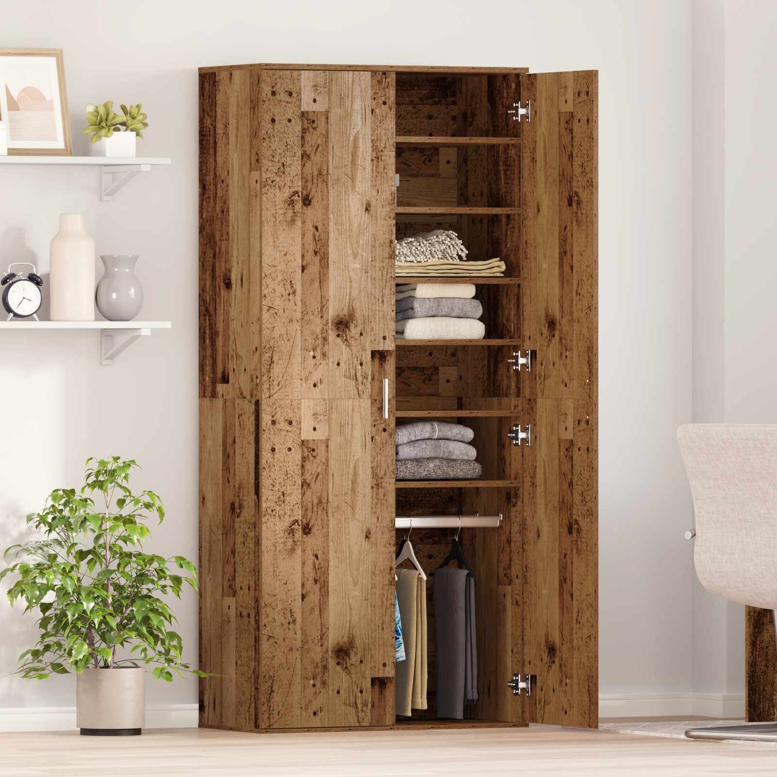 Haut de Mobilier Bois Ancien 80 x 39 x 178 cm Bois d'ingénierie