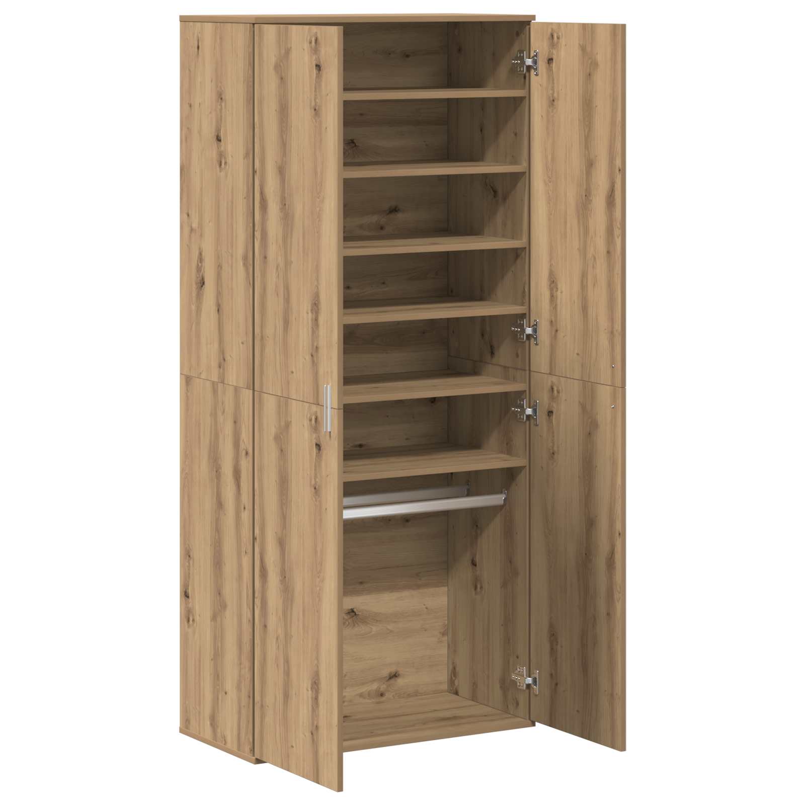 Haut Armoire 80 x 39 x 178 cm Bois d'ingénierie Chêne artisanal - XIOS