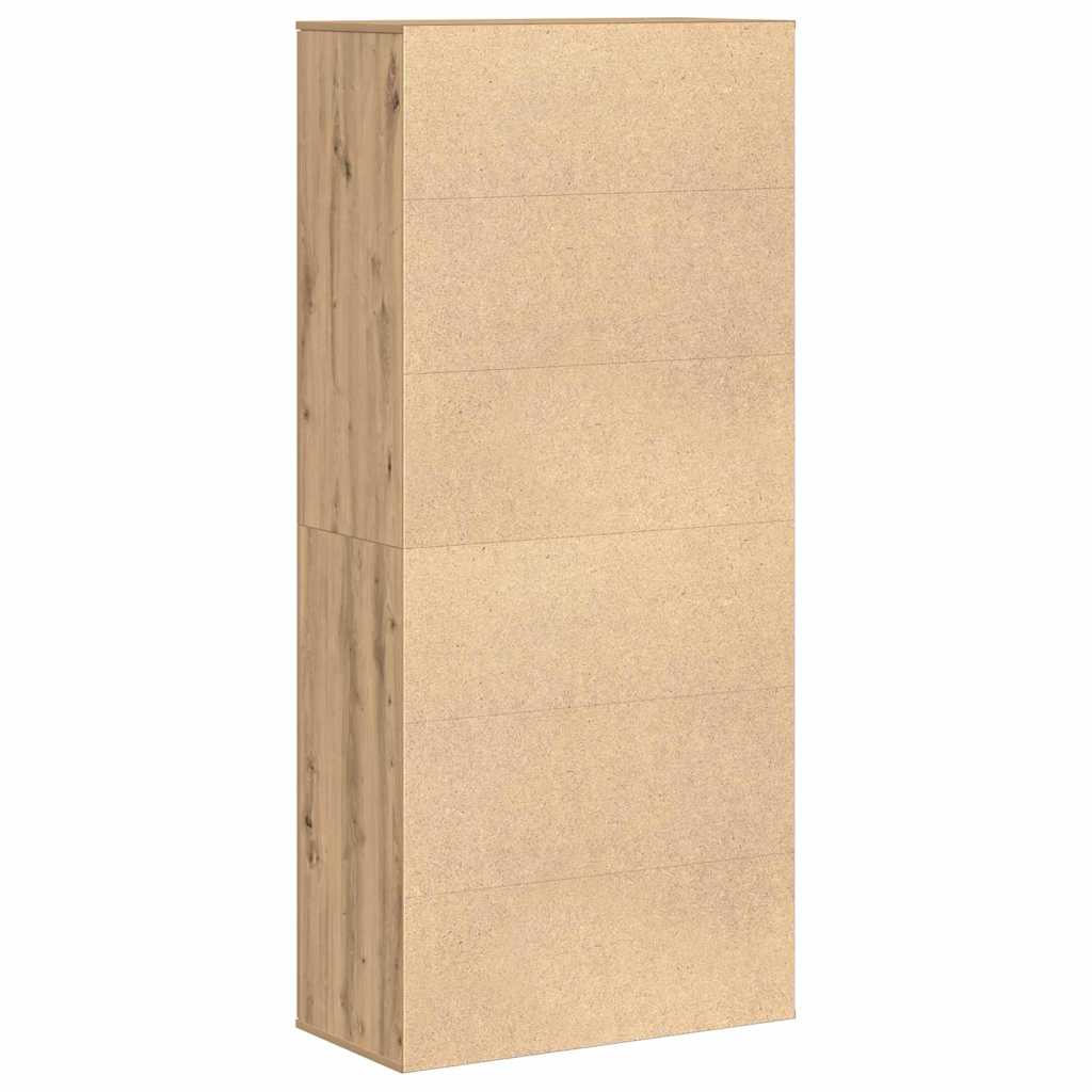 Haut de Mobilier avec étagère chêne artisanal 80 x 39 x 178 cm - XIOS