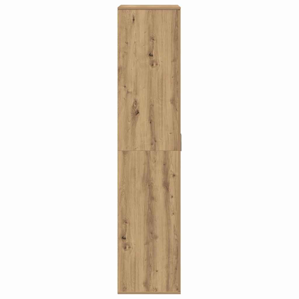 Haut de Mobilier avec étagère chêne artisanal 80 x 39 x 178 cm - XIOS
