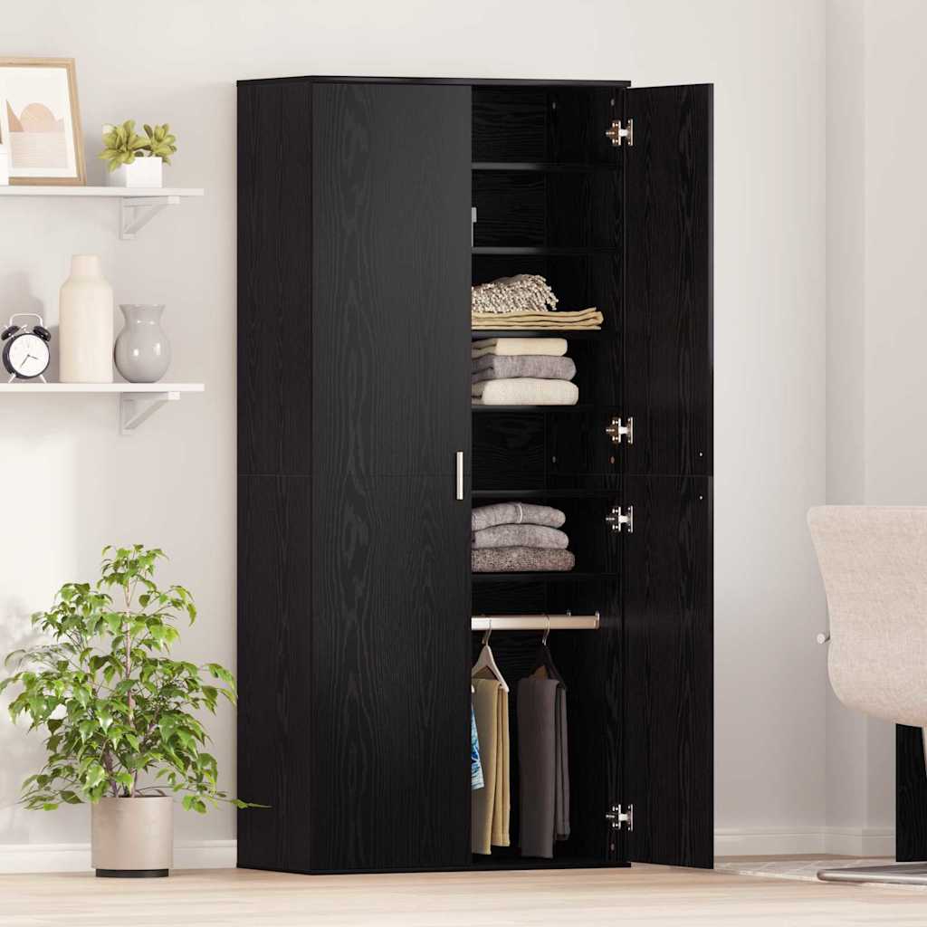 Haut de Mobilier Chêne noir 80 x 39 x 178 cm Bois d'ingénierie - XIOS