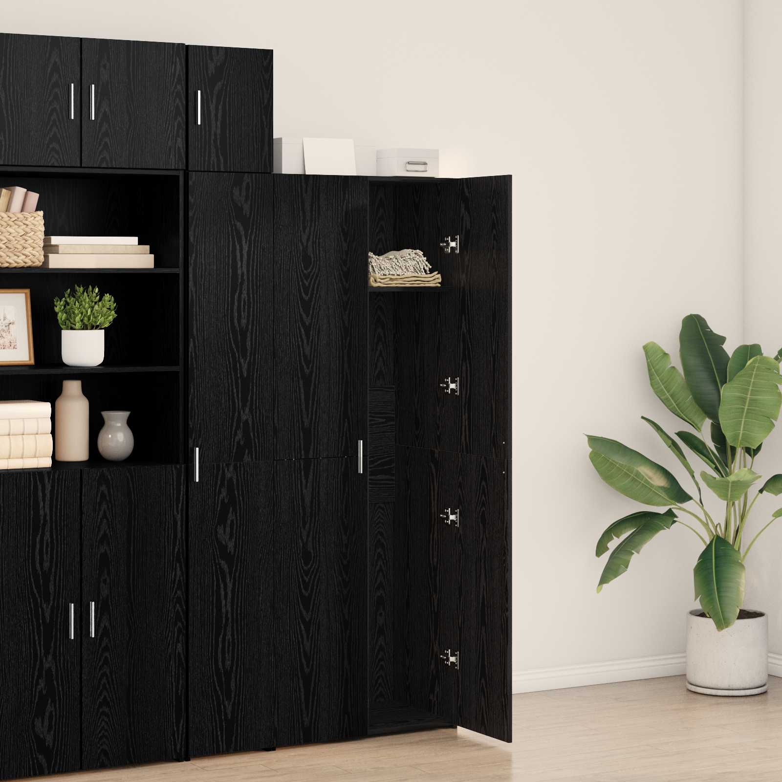 Haut Armoire Chêne noir 70 x 42,5 x 185 cm