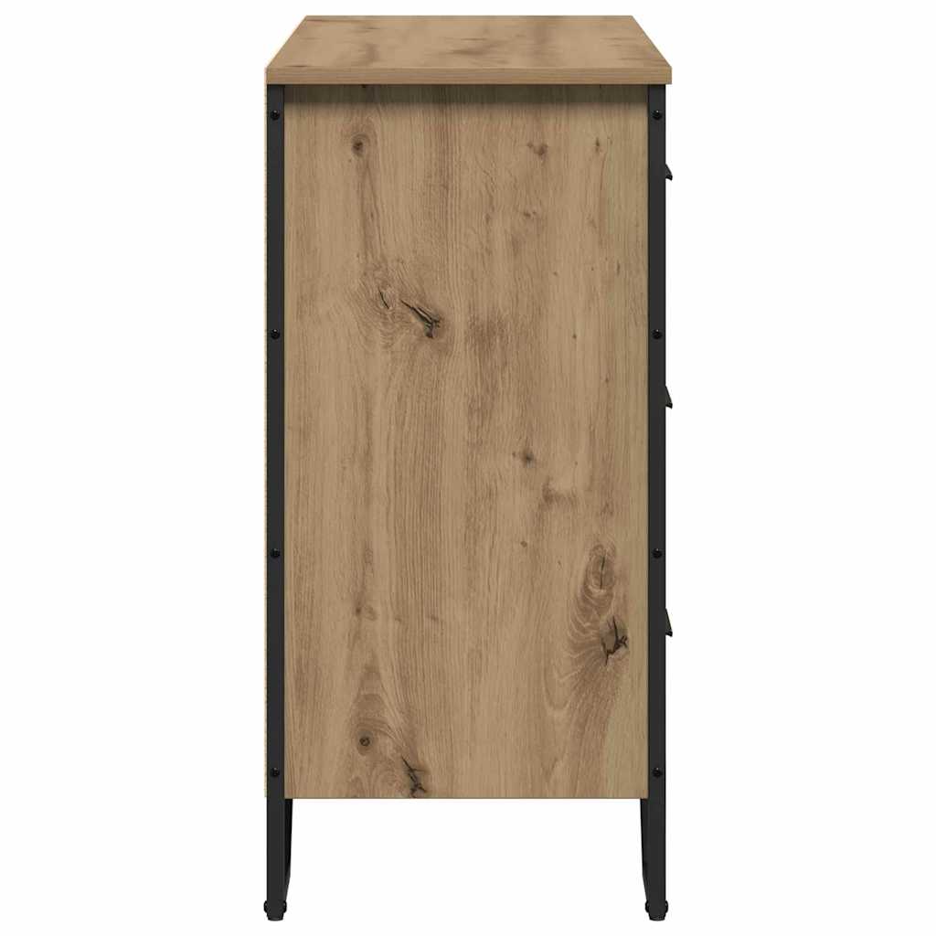 Commode chêne artisanal 91 x 35.5 x 74.5 cm Bois d'ingénierie - XIOS