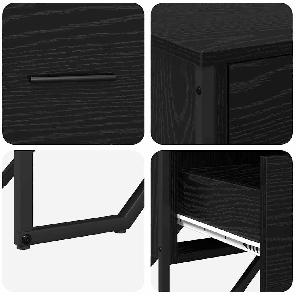 Commode Chêne noir 91 x 35.5 x 74.5 cm Bois d'ingénierie - XIOS