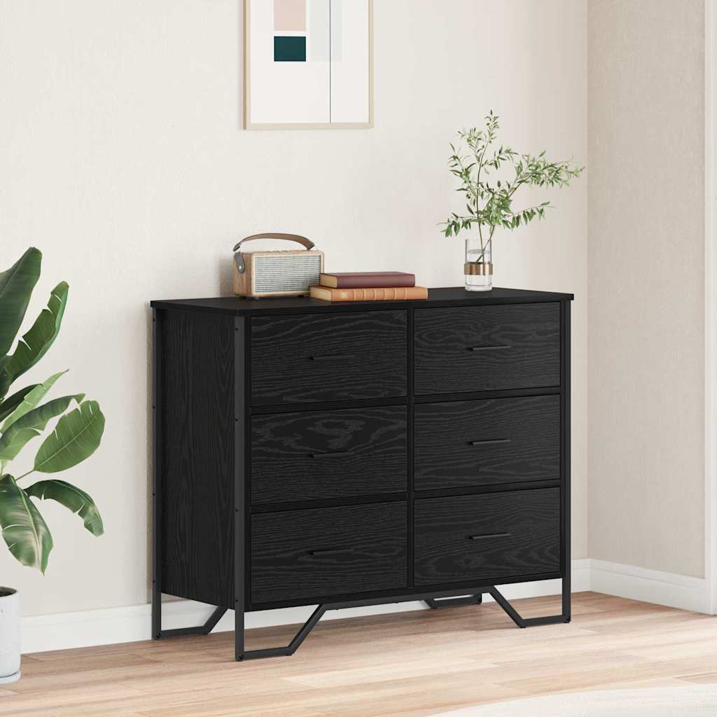 Commode Chêne noir 91 x 35.5 x 74.5 cm Bois d'ingénierie - XIOS