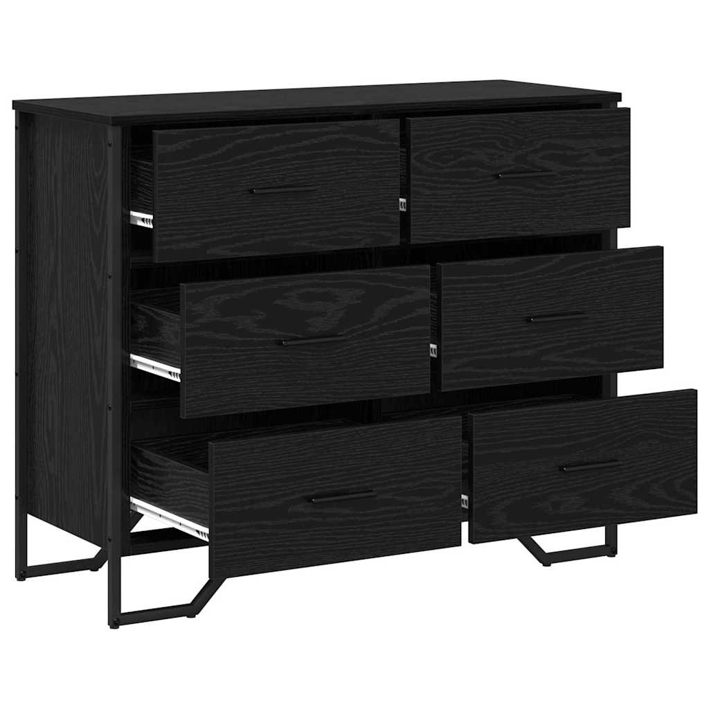 Commode Chêne noir 91 x 35.5 x 74.5 cm Bois d'ingénierie - XIOS