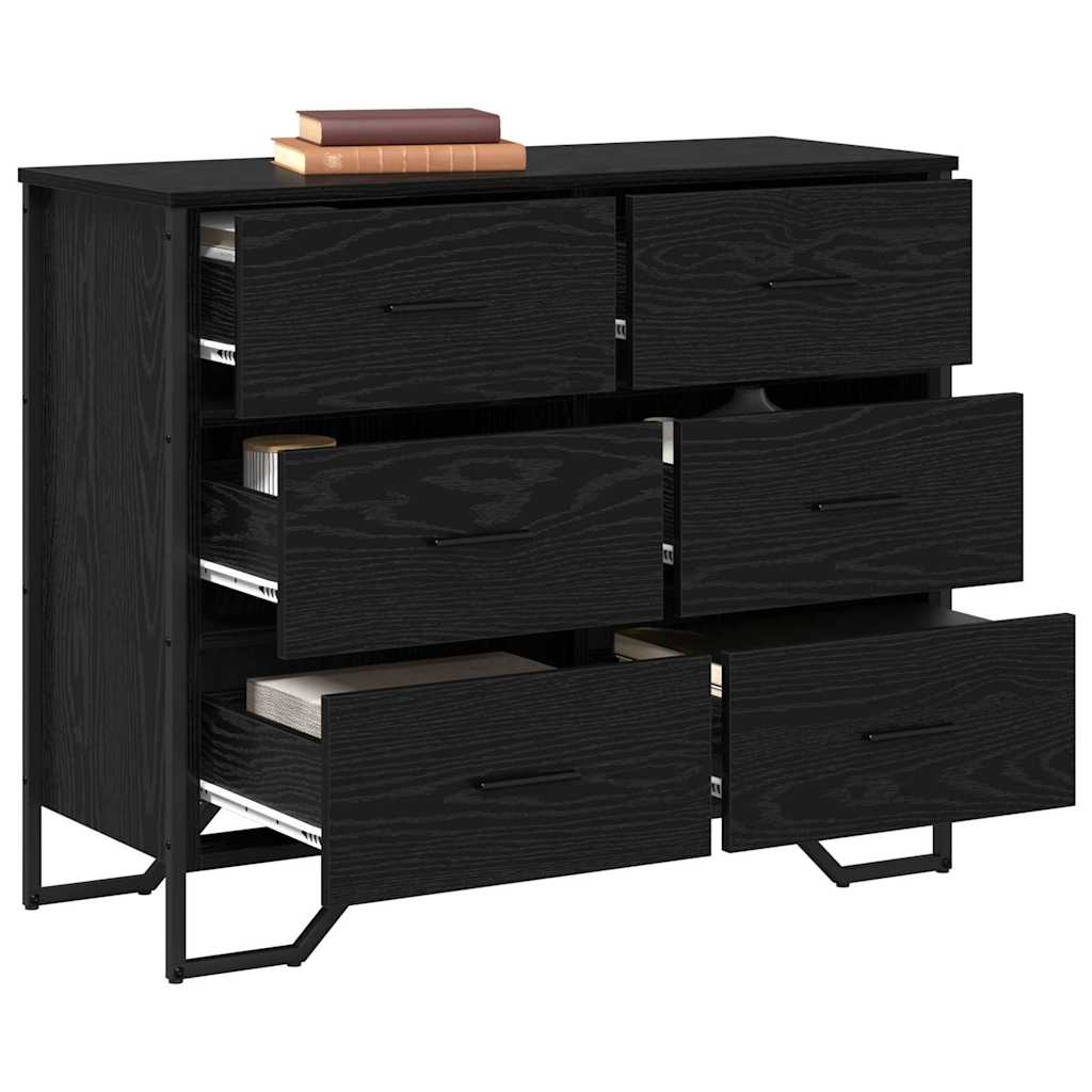Commode Chêne noir 91 x 35.5 x 74.5 cm Bois d'ingénierie - XIOS