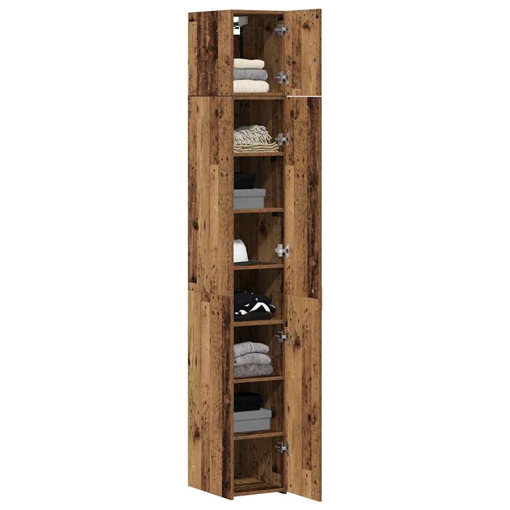 Cabinet de rangement slim Bois ancien 30 x 42.5 x 225 cm - XIOS