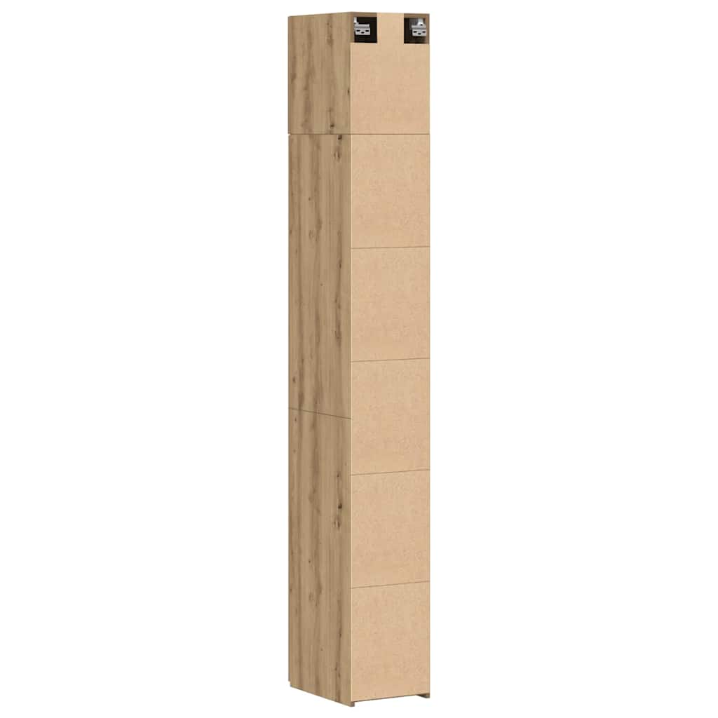 Cabinet de rangement slim chêne artisanal 30 x 42.5 x 225 cm - XIOS