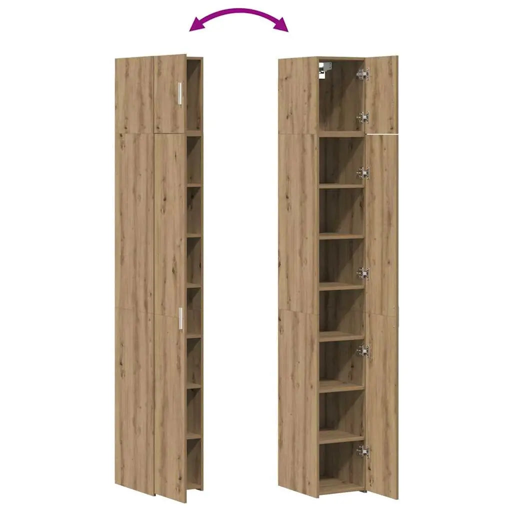 Cabinet de rangement avec étagères Chêne artisanal - XIOS