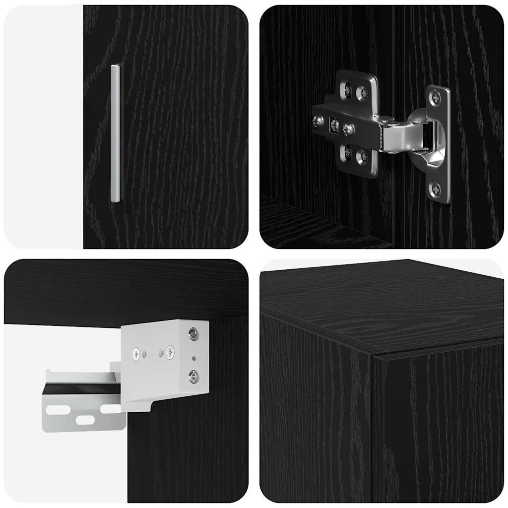 Cabinet de rangement slim Chêne noir 30 x 42.5 x 225 cm - XIOS