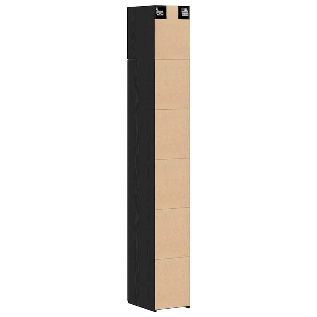 Cabinet de rangement slim Chêne noir 30 x 42.5 x 225 cm - XIOS
