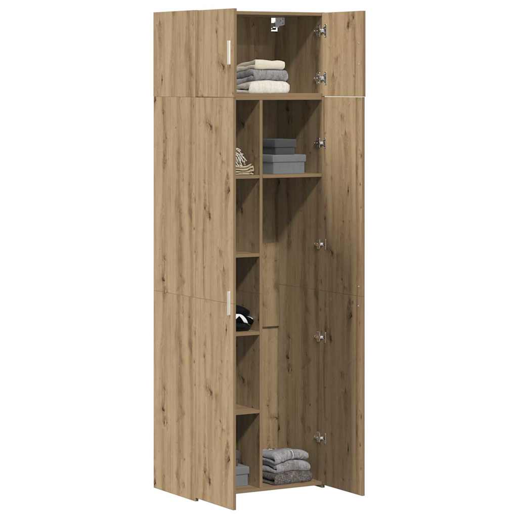 Armoire de rangement chêne artisanal 70 x 42,5 x 225 cm - XIOS