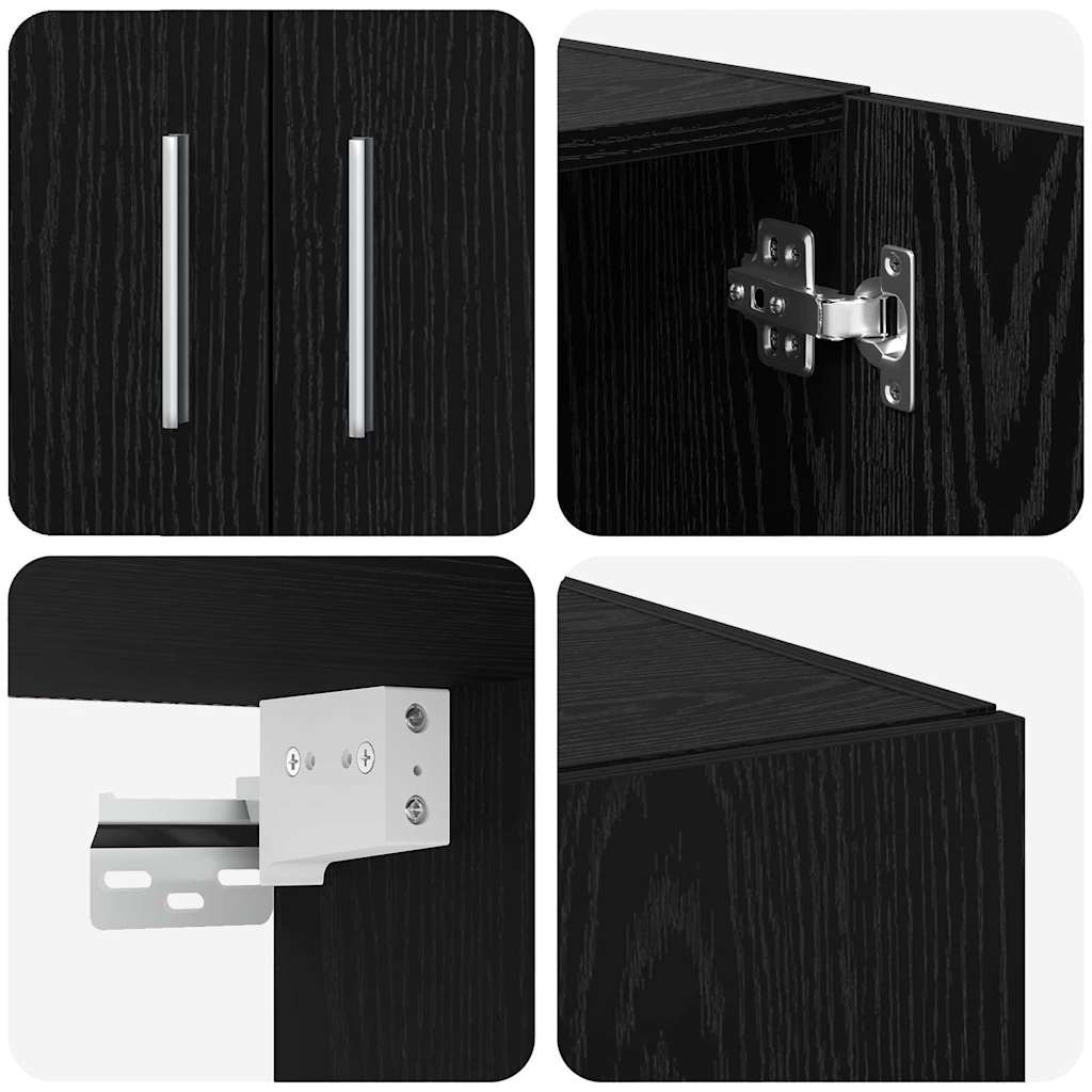 Armoire de rangement Chêne noir 70 x 42,5 x 225 cm - XIOS