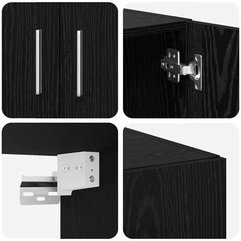 Armoire de rangement 2 pc Chêne noir 70 x 42,5 x 185 cm - XIOS