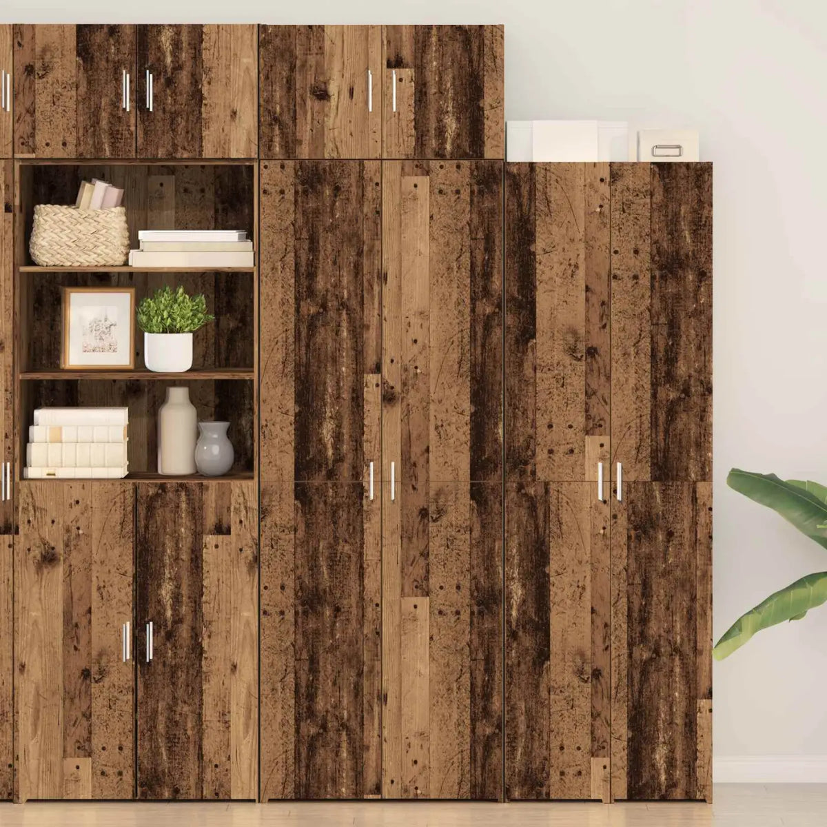 Armoire de rangement 2 pc Bois ancien 70 x 42,5 x 225 cm - XIOS