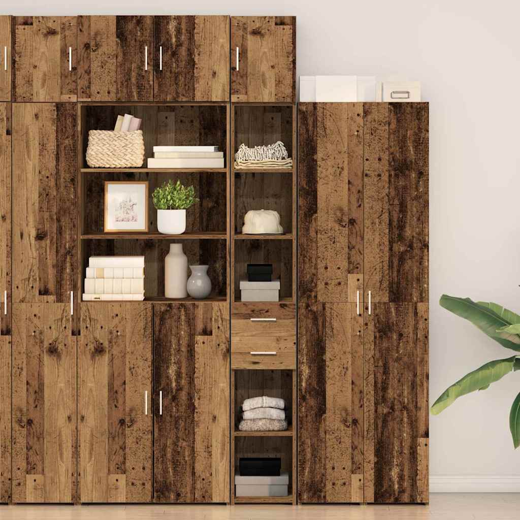 Cabinet de rangement slim Bois ancien 30 x 42.5 x 225 cm - XIOS