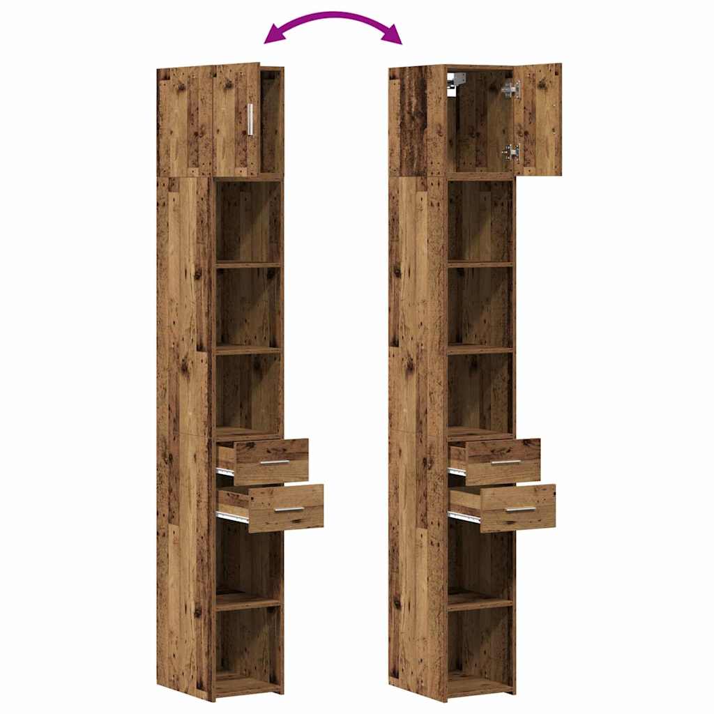 Cabinet de rangement slim Bois ancien 30 x 42.5 x 225 cm - XIOS