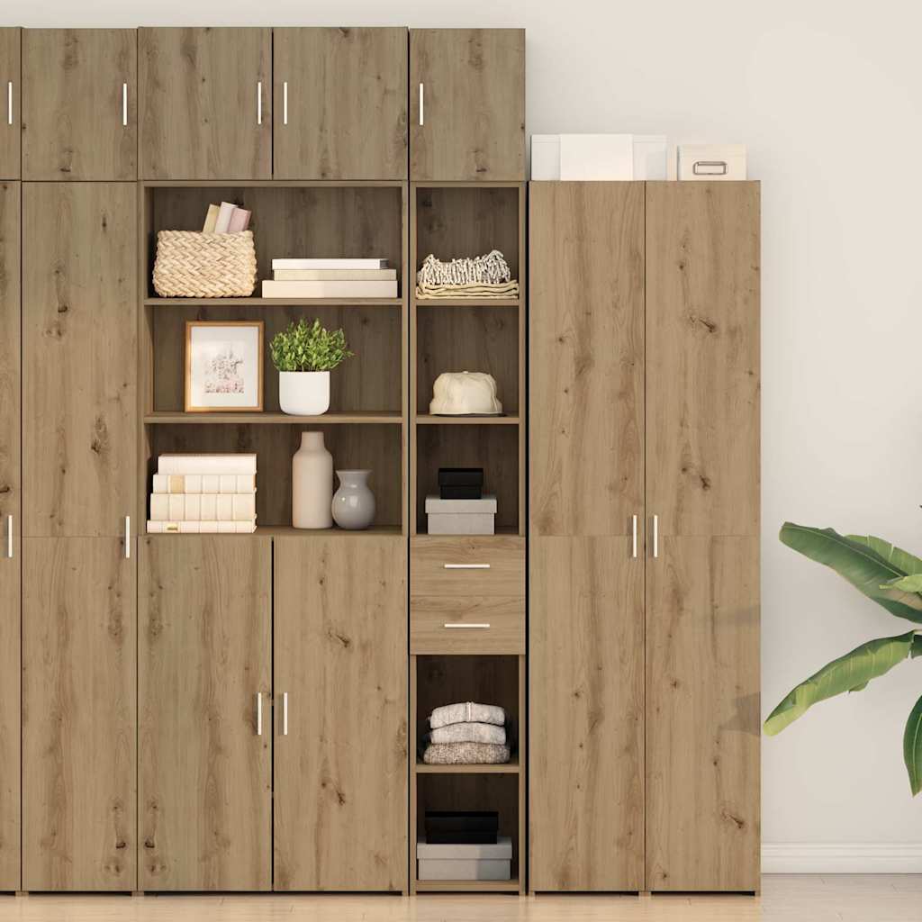 Cabinet de rangement slim chêne artisanal 30 x 42.5 x 225 cm - XIOS