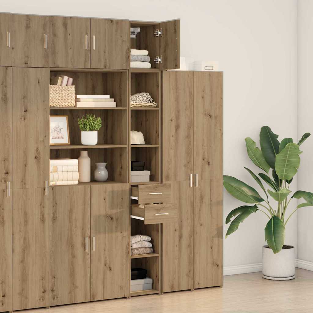 Cabinet de rangement slim chêne artisanal 30 x 42.5 x 225 cm - XIOS
