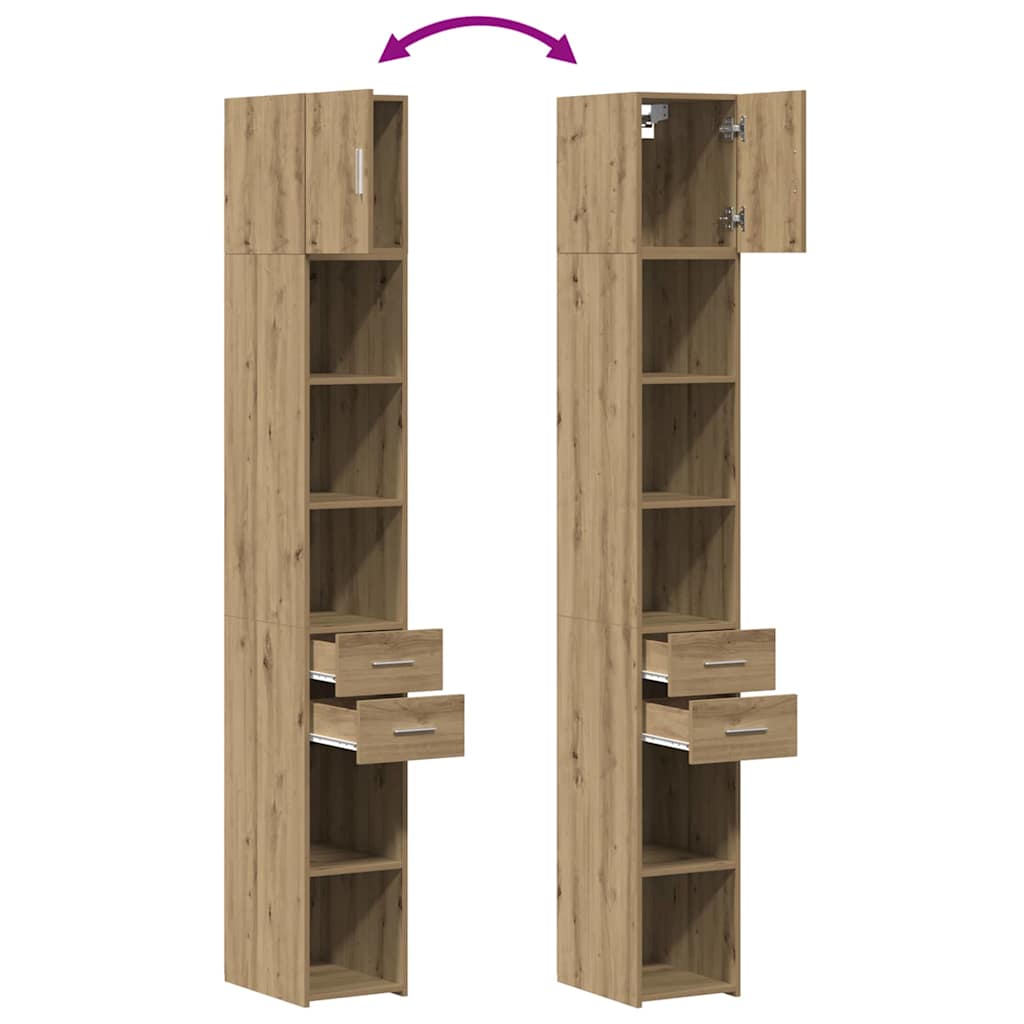Cabinet de rangement slim chêne artisanal 30 x 42.5 x 225 cm - XIOS