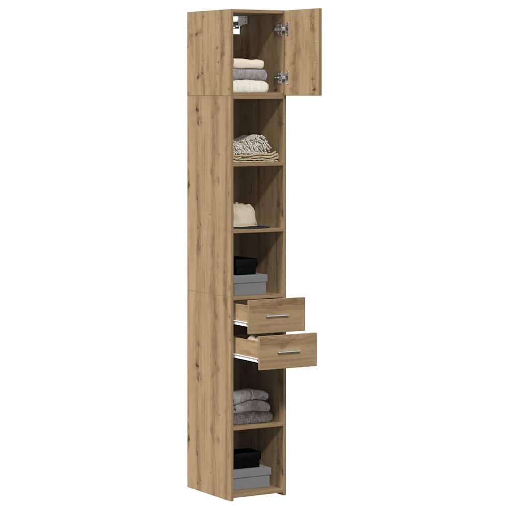 Cabinet de rangement slim chêne artisanal 30 x 42.5 x 225 cm - XIOS