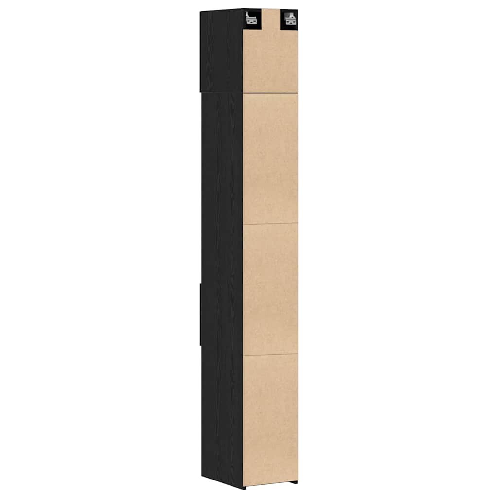 Cabinet de rangement slim Chêne noir 30 x 42.5 x 225 cm - XIOS